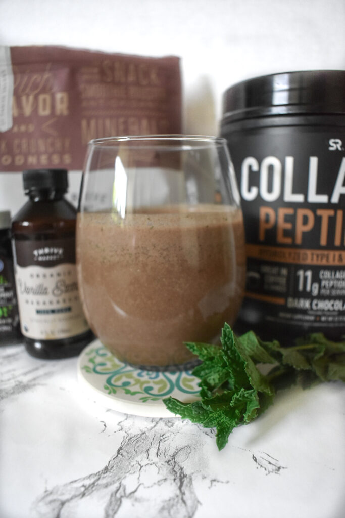 Healthy Mint Chocolate Protein Smoothie
