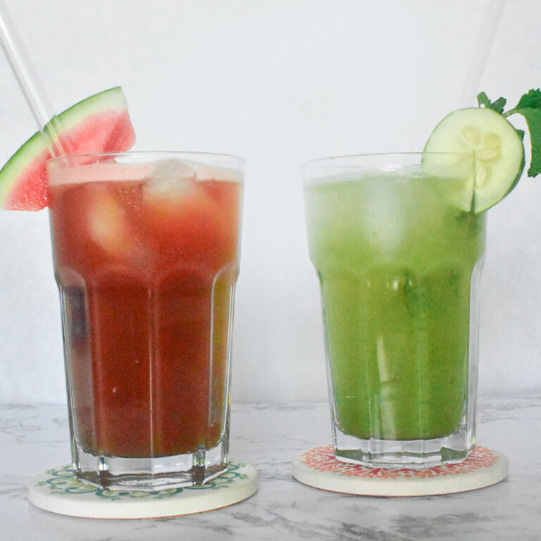 Cucumber Mint & Watermelon Basil Lemonades