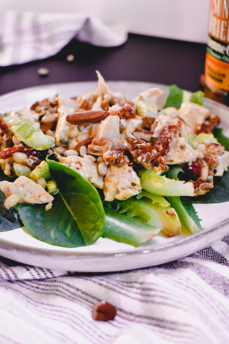 Mediterranean Chicken Salad with Sun-dried Tomatoes and Pecans